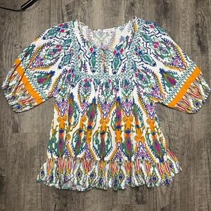 Rachel Zoe Multicolor Bohemian Blouse
